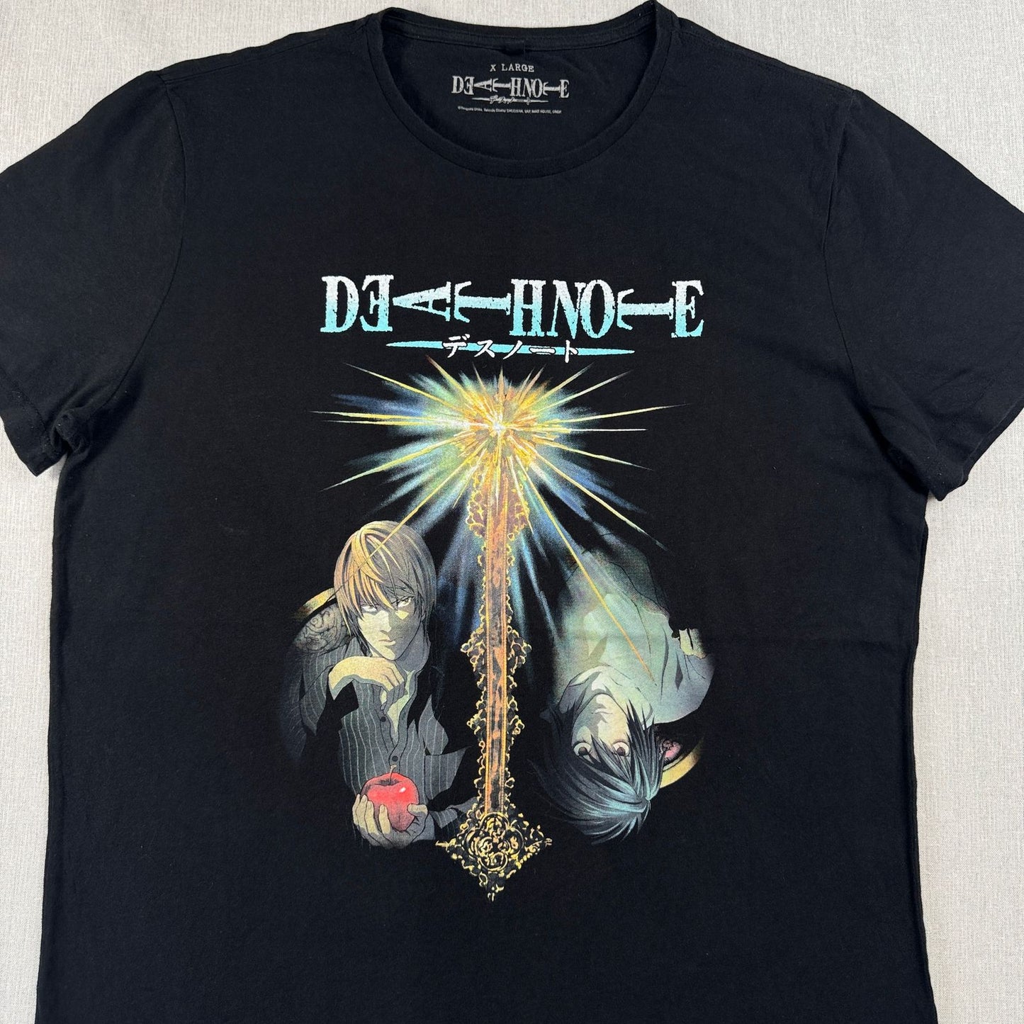 00s DEATH NOTE デスノート Tシャツ 映画T 黒 ブラック エル XL m-t-2505-003