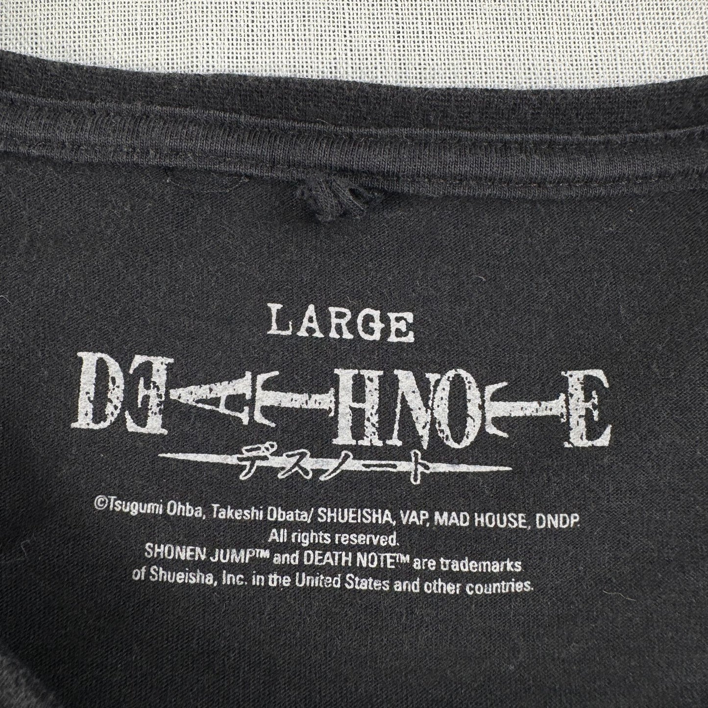 00s DEATH NOTE デスノート Tシャツ 映画T 黒 ブラック エル L m-t-2505-004