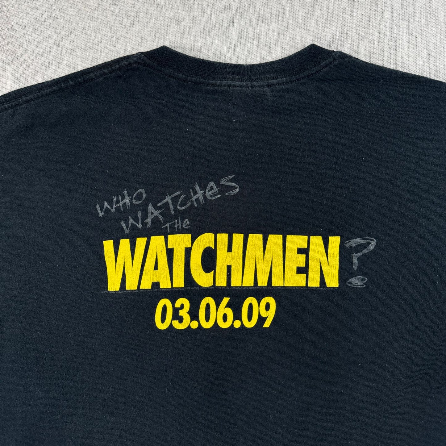 00s WATCHMEN ウォッチメン Tシャツ 映画T アクション 黒 スマイル m-t-2505-006