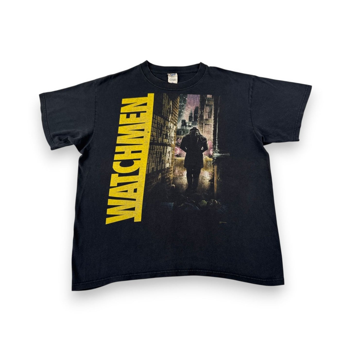00s WATCHMEN ウォッチメン DC comics Tシャツ 映画T アクション 黒 フェード L Rorschach m-t-2505-009