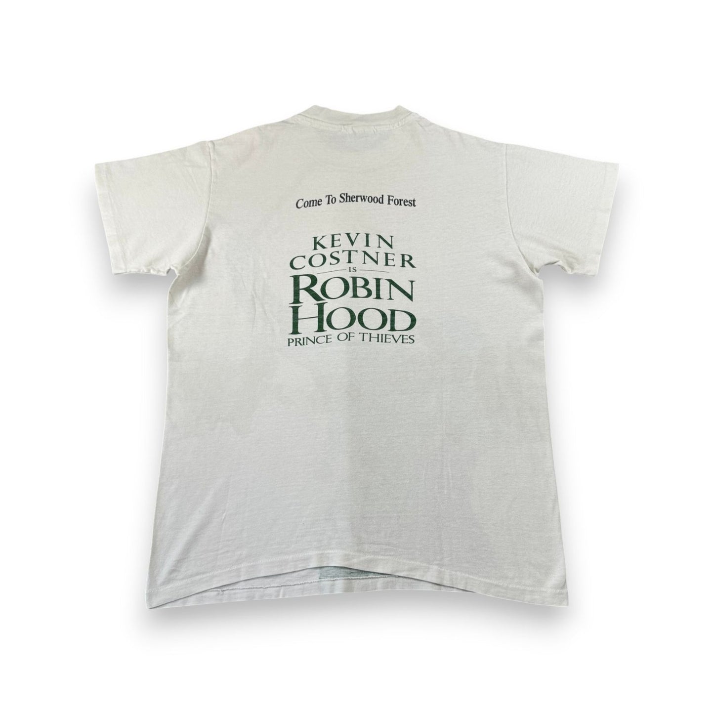 90s ロビンフッド Robin Hood Tシャツ USA製 kevin costner 映画 白 M シングルステッチ m-t-2505-010