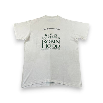 90s ロビンフッド Robin Hood Tシャツ USA製 kevin costner 映画 白 M シングルステッチ m-t-2505-010