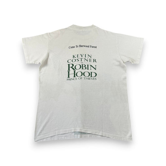 90s ロビンフッド Robin Hood Tシャツ USA製 kevin costner 映画 白 M シングルステッチ m-t-2505-010