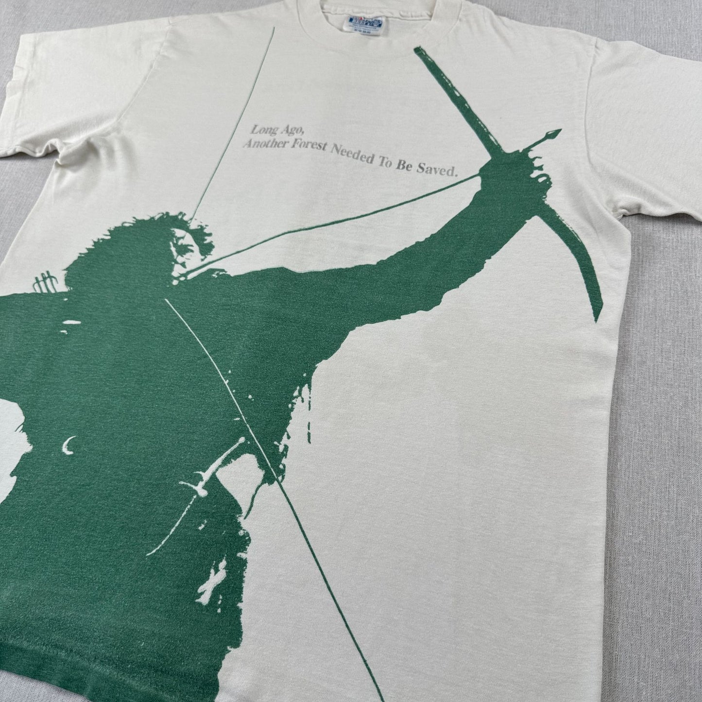 90s ロビンフッド Robin Hood Tシャツ USA製 kevin costner 映画 白 M シングルステッチ m-t-2505-010