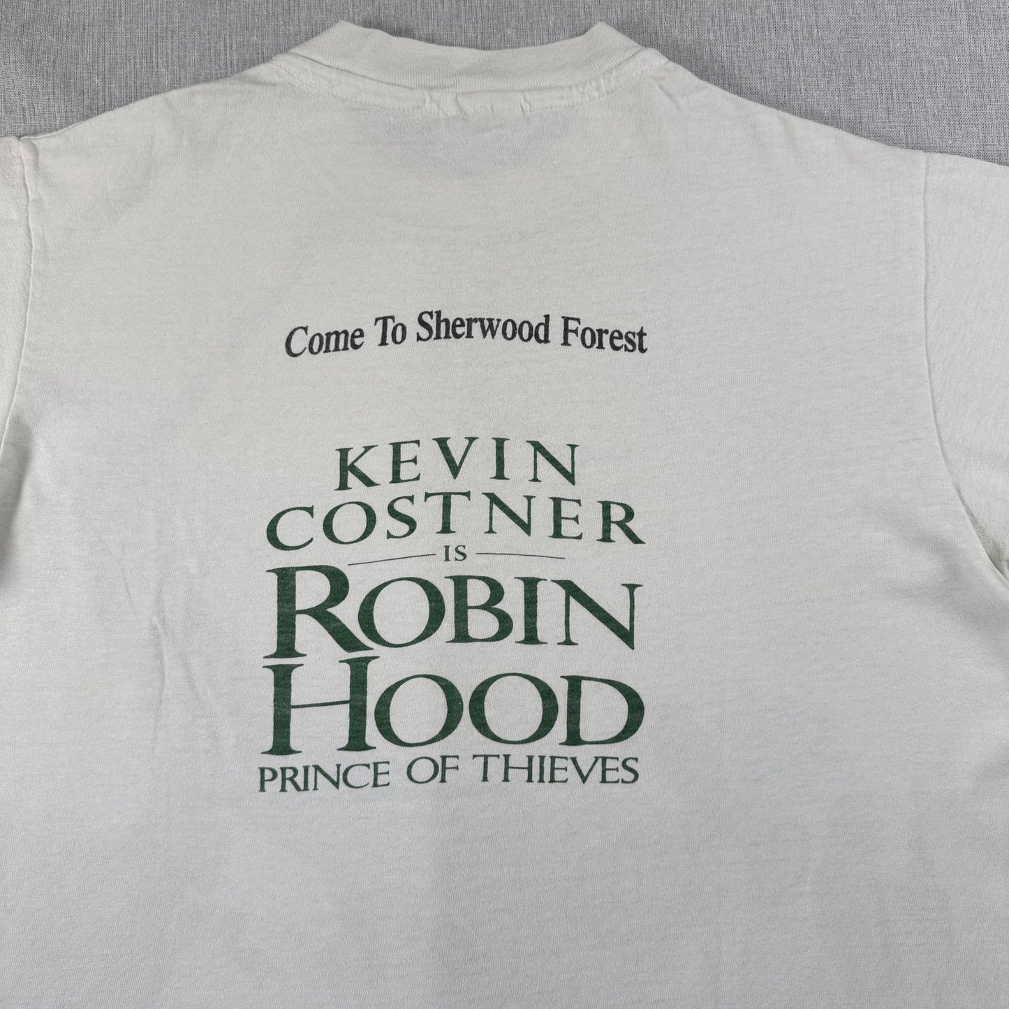 90s ロビンフッド Robin Hood Tシャツ USA製 kevin costner 映画 白 M シングルステッチ m-t-2505-010