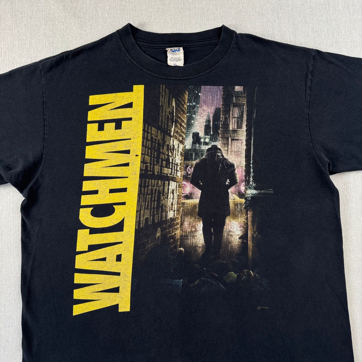 00s WATCHMEN ウォッチメン DC comics Tシャツ 映画T アクション 黒 フェード L Rorschach m-t-2505-009
