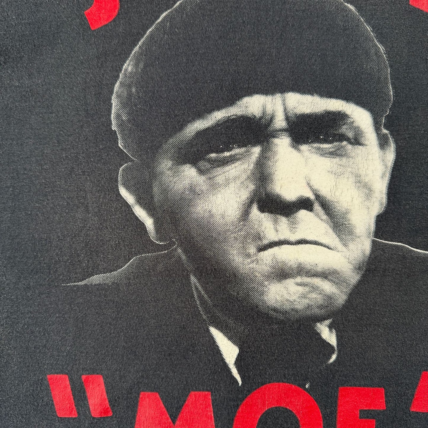 90s 三ばか大将 Tシャツ 映画T USA製 anvil 黒 フェード just say MOE The Three Stooges XL m-t-2505-012