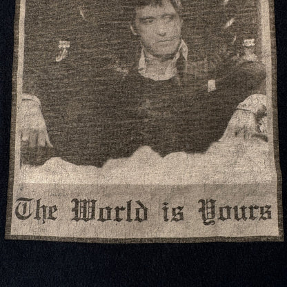 シリアルキラー Tシャツ 映画T Serial Killer Scarface the world is yours オールドイングリッシュ ネイビー m-t-2505-016
