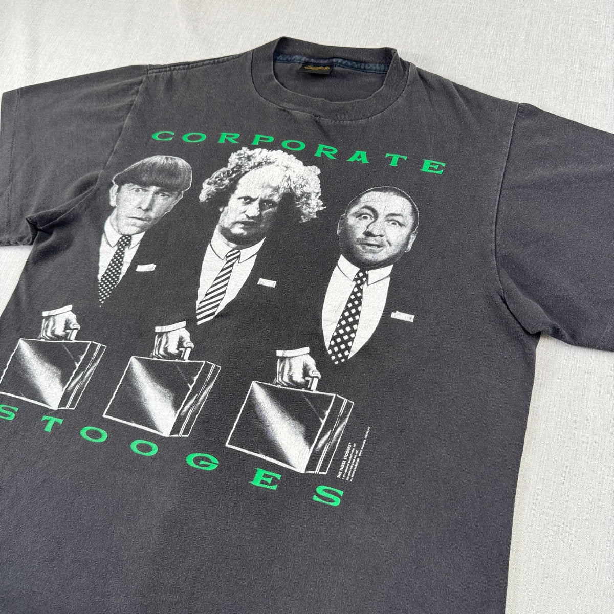 90s 三ばか大将 Tシャツ 映画T USA製 フェード 3バカ大将 THE THREE STOOGES changes L シングルステッチ m-t-2505-017