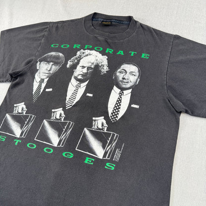 90s 三ばか大将 Tシャツ 映画T USA製 フェード 3バカ大将 THE THREE STOOGES changes L シングルステッチ m-t-2505-017