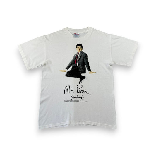 90s Mr. Bean ミスタービーン Tシャツ USA製 hanes 映画T 白 シングルステッチ m-t-2505-022