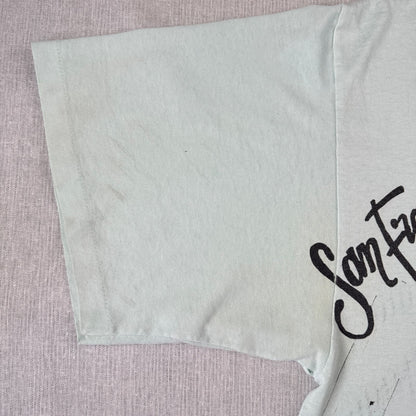 80s 90s ジェームスディーン マリリンモンロー Tシャツ ハーレー harley 水色 映画T USA製 シングルステッチ m-t-2505-019