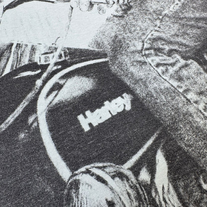 80s 90s ジェームスディーン マリリンモンロー Tシャツ ハーレー harley 水色 映画T USA製 シングルステッチ m-t-2505-019