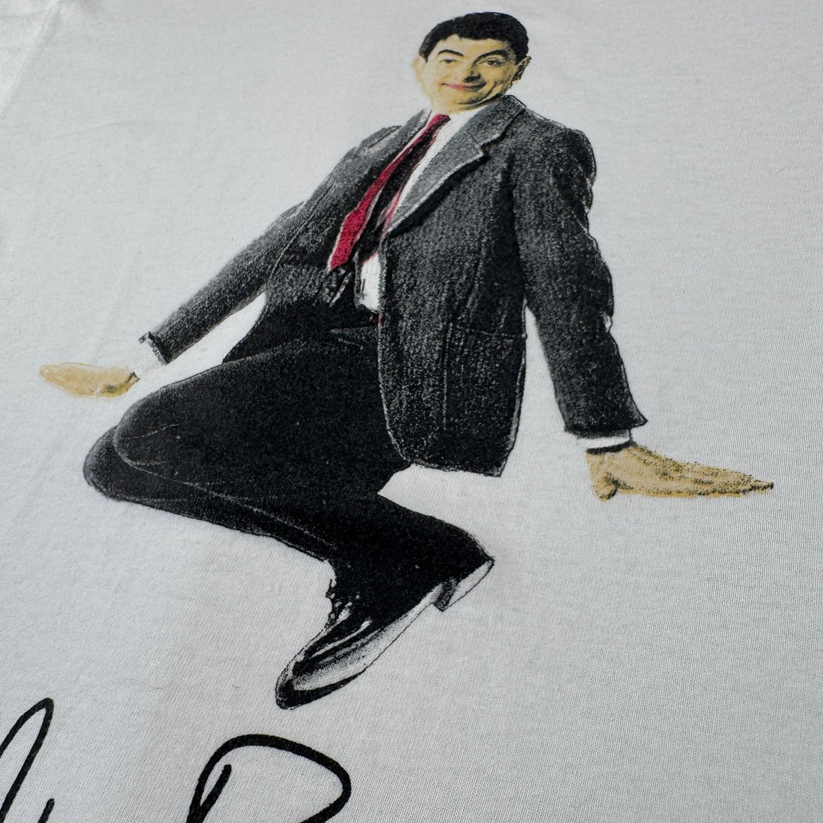 90s Mr. Bean ミスタービーン Tシャツ USA製 hanes 映画T 白 シングルステッチ m-t-2505-022