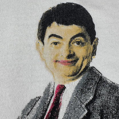 90s Mr. Bean ミスタービーン Tシャツ USA製 hanes 映画T 白 シングルステッチ m-t-2505-022