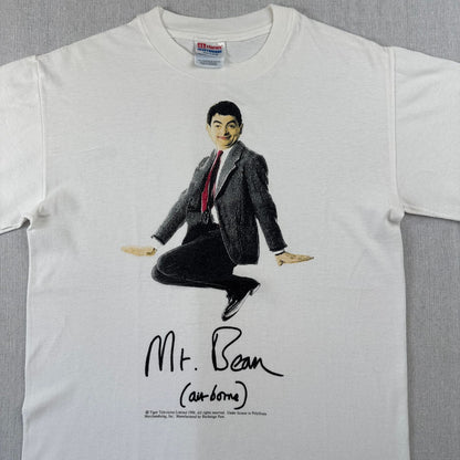 90s Mr. Bean ミスタービーン Tシャツ USA製 hanes 映画T 白 シングルステッチ m-t-2505-022