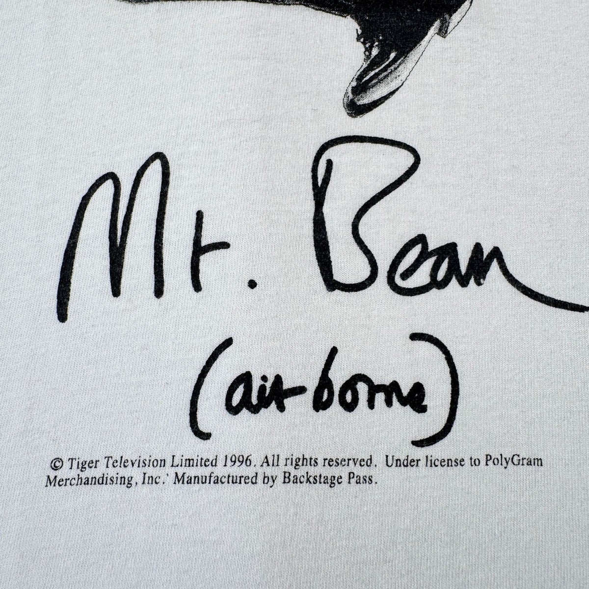 90s Mr. Bean ミスタービーン Tシャツ USA製 hanes 映画T 白 シングルステッチ m-t-2505-022