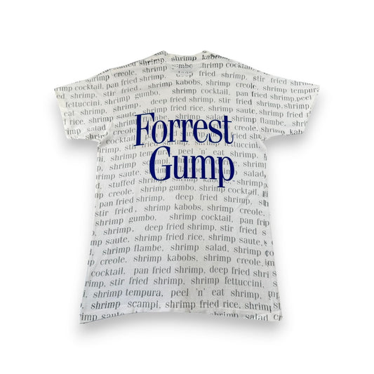 90s フォレストガンプ 映画T Tシャツ BUBBA GUMP えび STANLEY DESANTIS forrest gump シングルステッチ 総柄 USA製 M m-t-2505-023