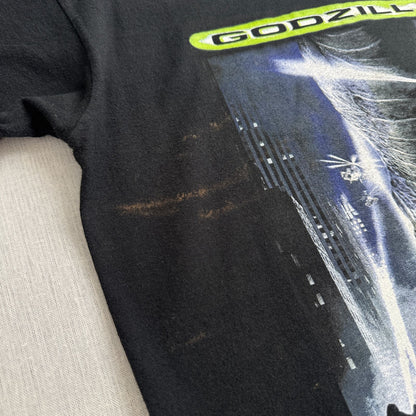 90s GODZILLA ゴジラ 映画 Tシャツ 1998 黒 タコベル ペプシ m-t-2505-025