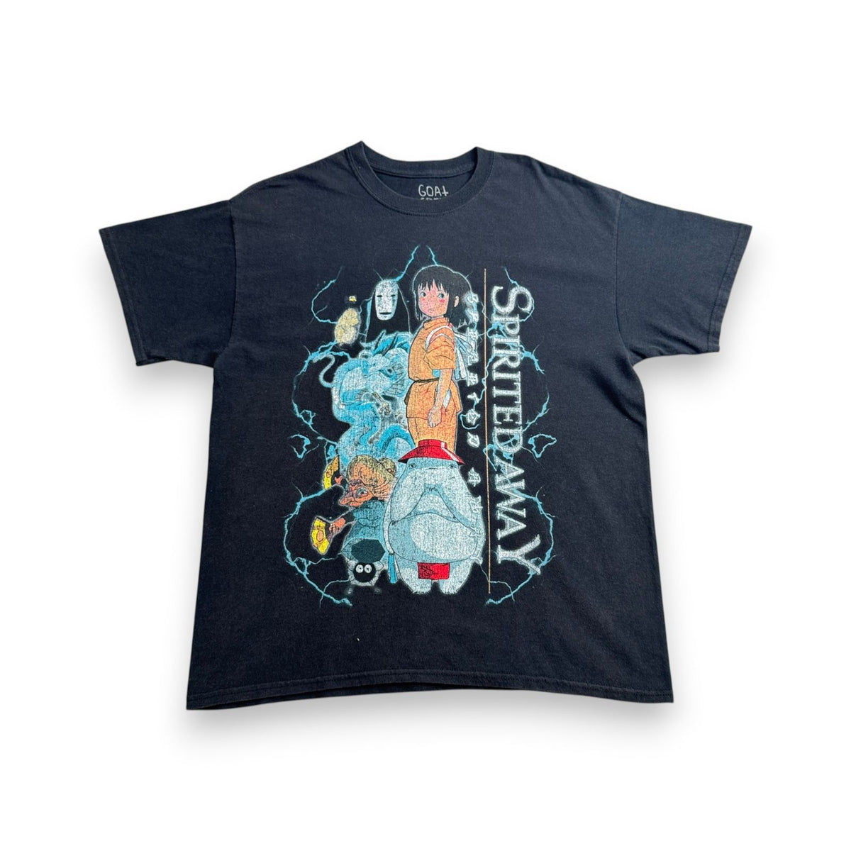 00s 千と千尋の神隠し 映画 Tシャツ サンダー spirited away 黒 goatcrew m-t-2505-026