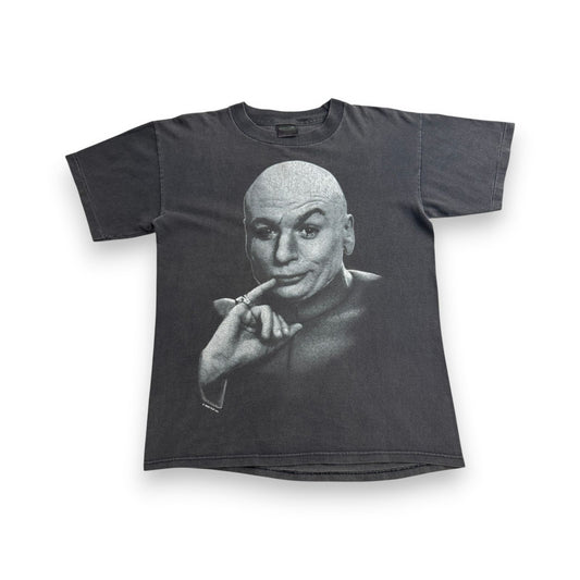 90s dr.evil ドクターエビル Tシャツ ムービー 映画 オースティンパワーズ USA製 黒 changes M シングルステッチ m-t-2505-027