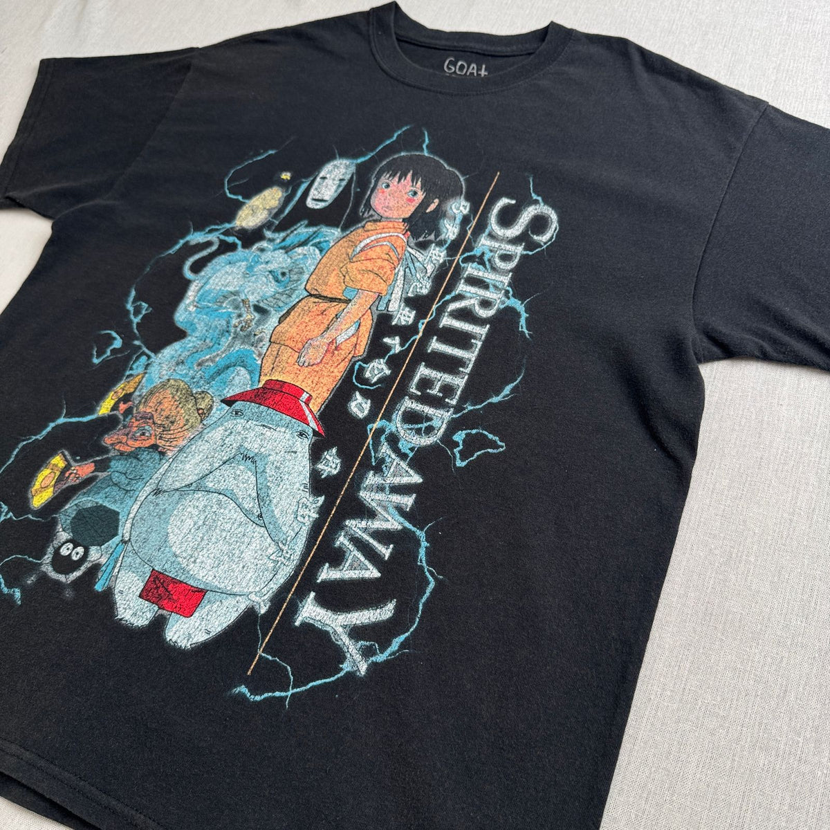 00s 千と千尋の神隠し 映画 Tシャツ サンダー spirited away 黒 goatcrew m-t-2505-026