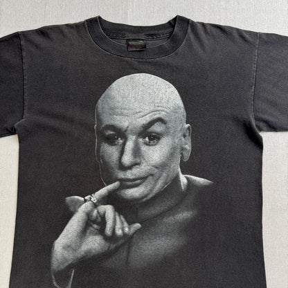 90s dr.evil ドクターエビル Tシャツ ムービー 映画 オースティンパワーズ USA製 黒 changes M シングルステッチ m-t-2505-027