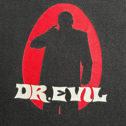90s dr.evil ドクターエビル Tシャツ ムービー 映画 オースティンパワーズ USA製 黒 changes M シングルステッチ m-t-2505-027