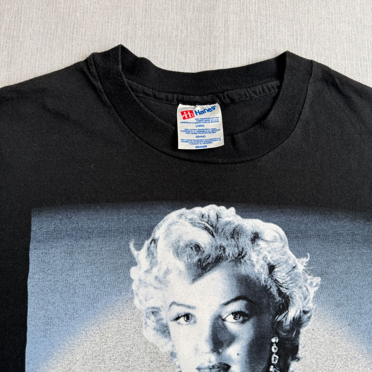 90s マリリンモンロー MARILYN MONROE Tシャツ 黒 映画T Hanes L m-t-2505-028