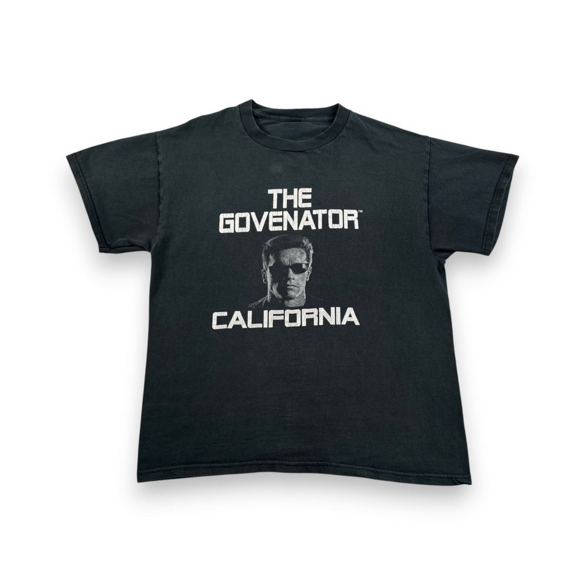 アーノルド シュワルツネッガー ターミネーター THE GOVERNATOR シャワちゃん Tシャツ 黒 m-u-2505-018
