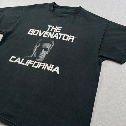 アーノルド シュワルツネッガー ターミネーター THE GOVERNATOR シャワちゃん Tシャツ 黒 m-u-2505-018