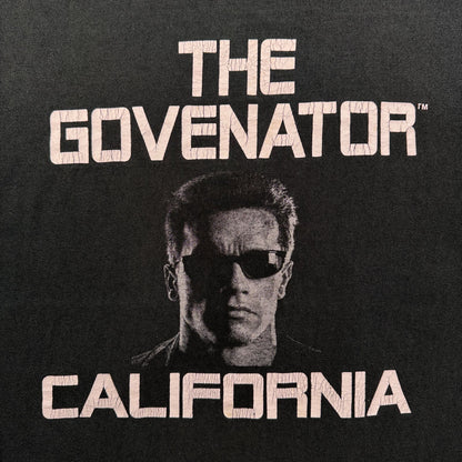 アーノルド シュワルツネッガー ターミネーター THE GOVERNATOR シャワちゃん Tシャツ 黒 m-u-2505-018