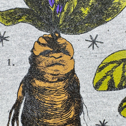 00s 映画 ハリーポッター 薬草学 HERBOLOGY Tシャツ ホグワーツ グレー マンドレイク Harry Potter m-u-2505-021