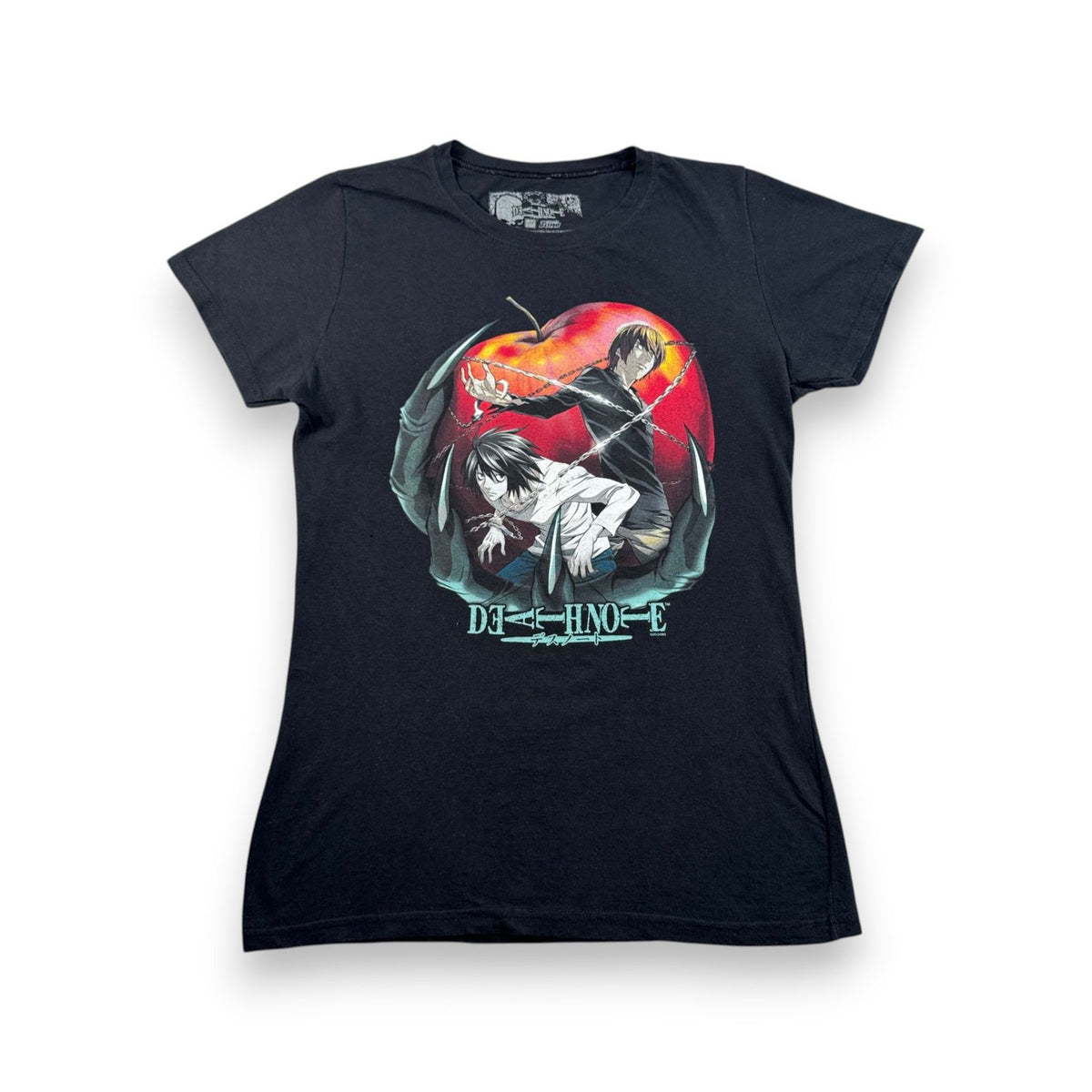 DEATH NOTE デスノート 夜神月 Tシャツ 映画T 黒 りんご XL m-u-2505-032
