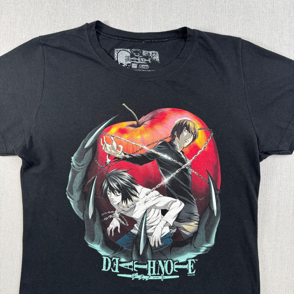 DEATH NOTE デスノート 夜神月 Tシャツ 映画T 黒 りんご XL m-u-2505-032