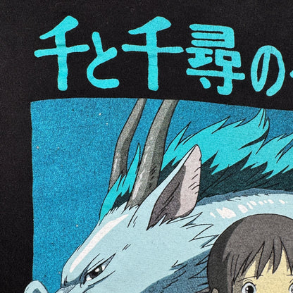 美品 00s 千と千尋の神隠し Tシャツ spirited away 映画 黒 M m-u-2505-033