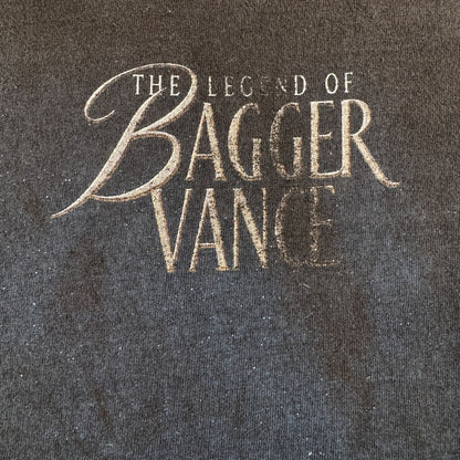 雰囲気抜群 00s バガーヴァンスの伝説 THE LEGEND OF BAGGER VANCE 映画 Tシャツ 両面プリント 黒 XL m-u-2505-034