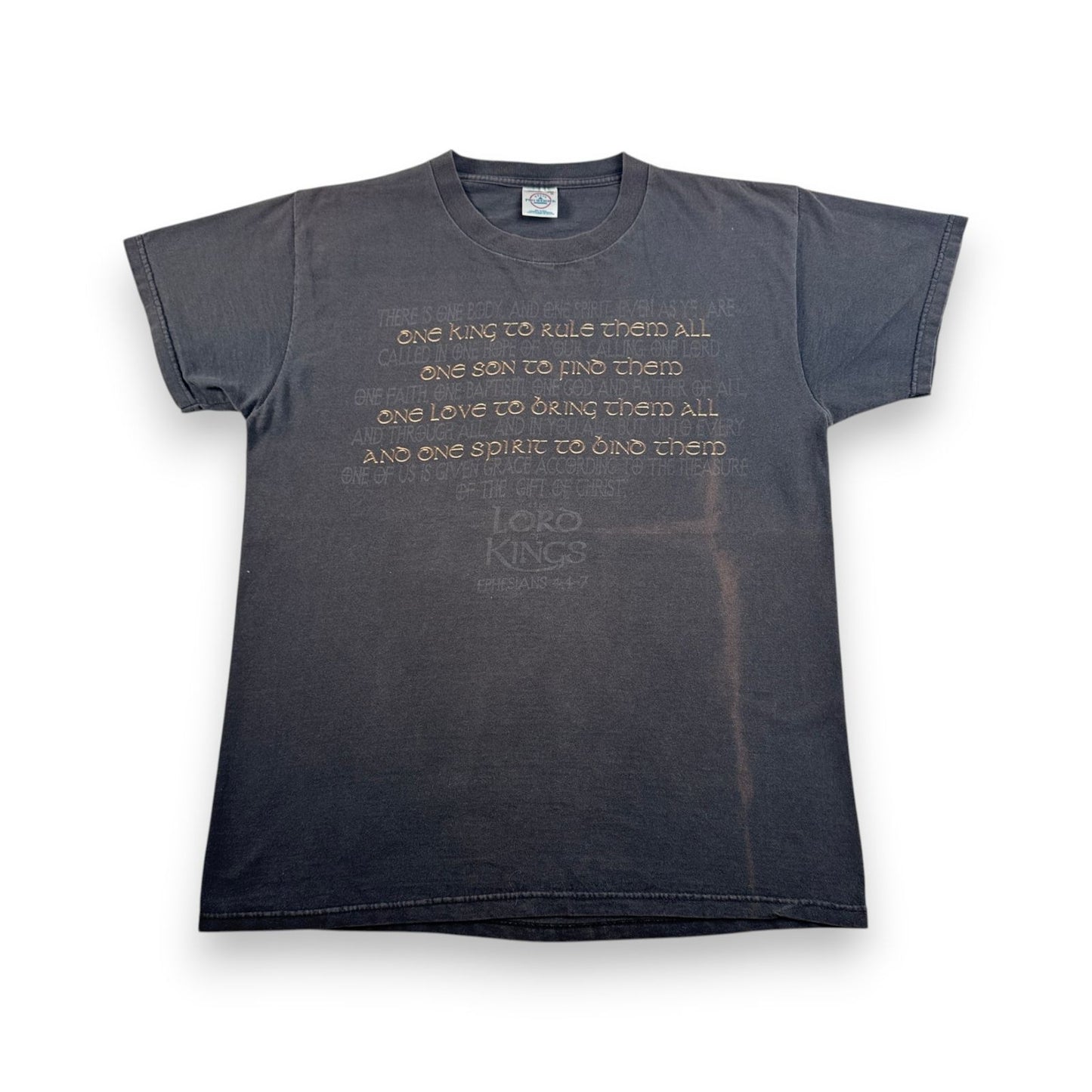 ロードオブザリング パロディ ジーザス Tシャツ LOAD OF THE KINGS 映画T 黒 フェード デルタ M m-u-2505-038