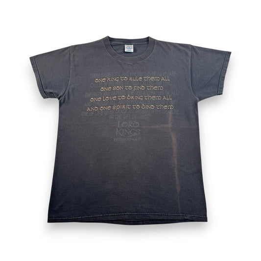 ロードオブザリング パロディ ジーザス Tシャツ LOAD OF THE KINGS 映画T 黒 フェード デルタ M m-u-2505-038