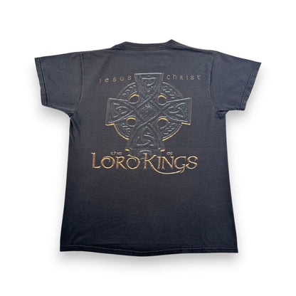 ロードオブザリング パロディ ジーザス Tシャツ LOAD OF THE KINGS 映画T 黒 フェード デルタ M m-u-2505-038