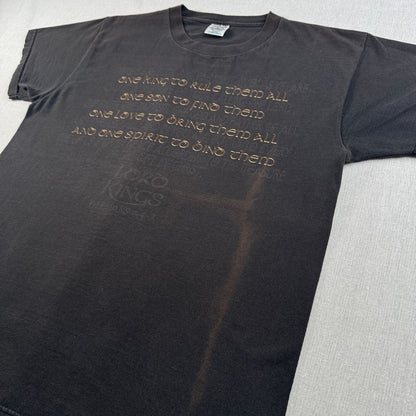 ロードオブザリング パロディ ジーザス Tシャツ LOAD OF THE KINGS 映画T 黒 フェード デルタ M m-u-2505-038