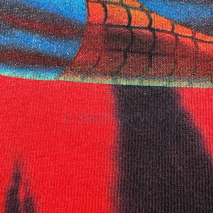 90s スパイダーマン Tシャツ タイダイ 映画T 赤 ユニバ シングルステッチ spiderman 2000 m-u-2505-036