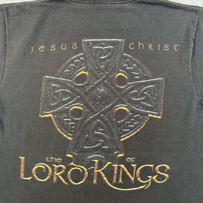 ロードオブザリング パロディ ジーザス Tシャツ LOAD OF THE KINGS 映画T 黒 フェード デルタ M m-u-2505-038