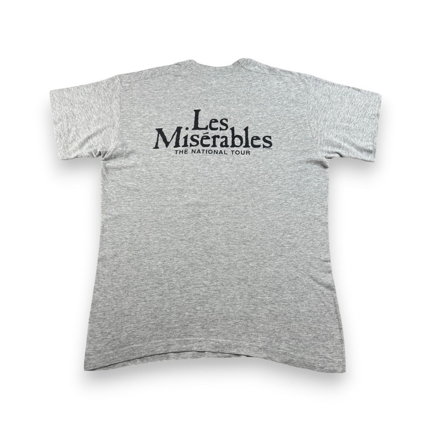 80s レ・ミゼラブル コゼット Tシャツ 両面 Les Misérables グレー シングルステッチ m-u-2505-040