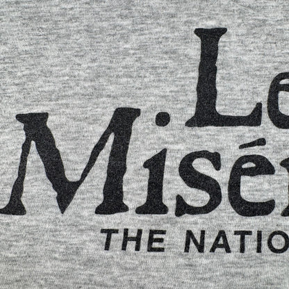 80s レ・ミゼラブル コゼット Tシャツ 両面 Les Misérables グレー シングルステッチ m-u-2505-040