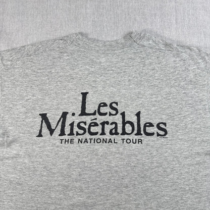 80s レ・ミゼラブル コゼット Tシャツ 両面 Les Misérables グレー シングルステッチ m-u-2505-040