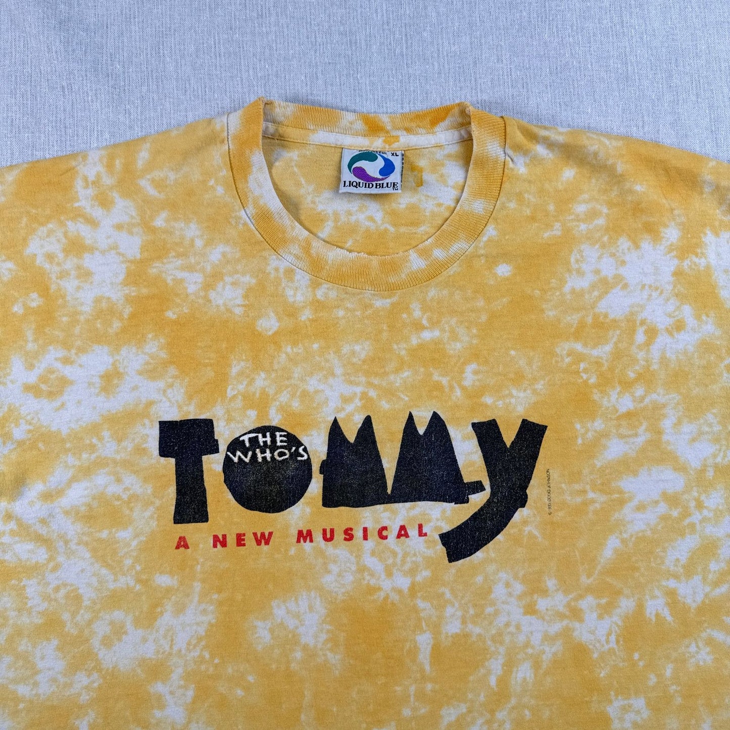 90s the who Tシャツ リキッドブルー USA製 猫 あいみょん タイダイ バンT ザフー XL シングルステッチ m-u-2505-043
