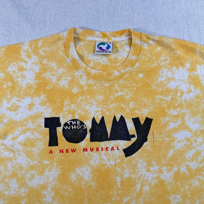 90s the who Tシャツ リキッドブルー USA製 猫 あいみょん タイダイ バンT ザフー XL シングルステッチ m-u-2505-043