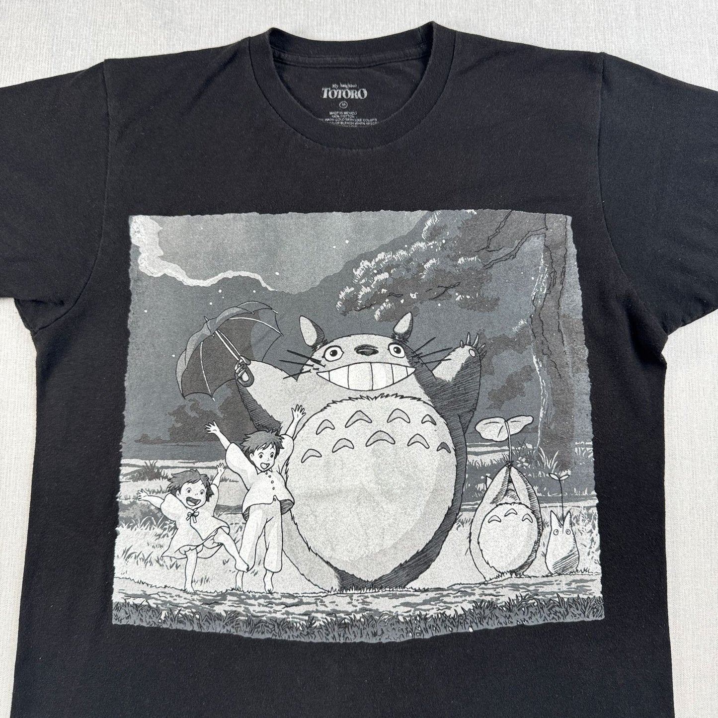 00s となりのトトロ Tシャツ 黒 メイ さつき スタジオジブリ 映画T 両面 m-u-2505-044