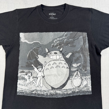 00s となりのトトロ Tシャツ 黒 メイ さつき スタジオジブリ 映画T 両面 m-u-2505-044